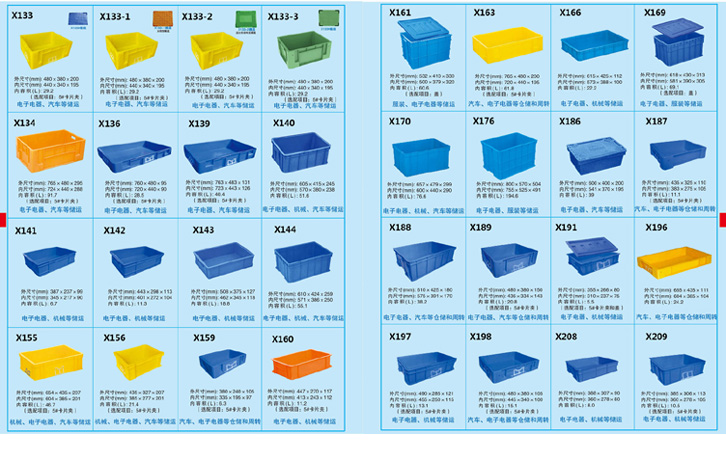 沈阳塑料周转箱X133-X209-沈阳兴隆瑞